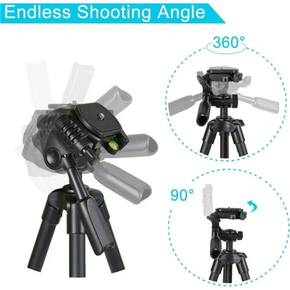 60'' Camera Tripod Camera Stand for Canon Rebel Eos Nikon DSLR, Travel Tripods
